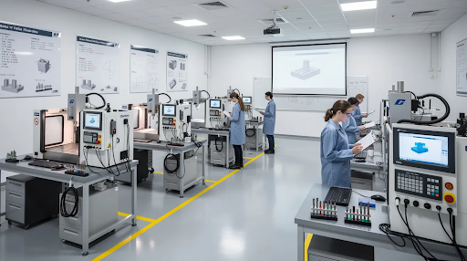 Designing a Safe and Efficient CNC Teaching Lab